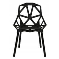 ModernHome Set židli 4 ks Jane černé