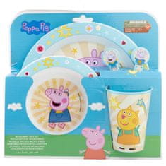 Stor Dětské plastové nádobí Peppa Pig (talíř, miska, sklenice, příbor), 41260