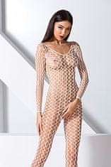 Passion Passion Bodystocking BS068 bílý sexy bodystocking s průstřihem