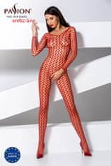 Passion Passion Bodystocking BS068 červený sexy bodystocking s průstřihem