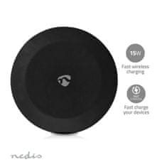 Nedis WCHAQ15W110BK bezdrátová nabíječka 15 W QI, USB-A