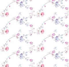 Luna Dámská košile LUNA 45 bílé růžové fialové květy XXL