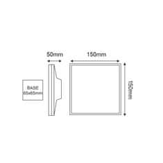 ACA ACA Lighting LED SMD venkovní nástěnné svítidlo 8W 450LM 110d 230V AC 3.000K tmavá šedá CRI80 IP54 30.000hod LG2802G