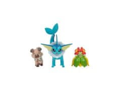 Jazwares Pokémon Battle Set Vaporeon Rockruff a Bellossom