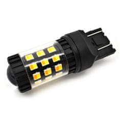 motoLEDy W21/5W LED žárovka 7443 12V CANBUS bílo-oranžová 1400lm