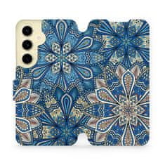 Mobiwear Knížkové flip pouzdro - Samsung Galaxy S24 - V108P Modré mandala květy