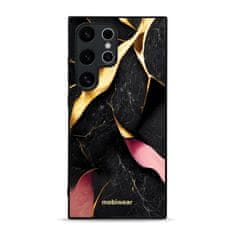 Mobiwear Prémiový lesklý kryt Glossy na mobil Samsung Galaxy S24 Ultra - G021G Černý a zlatavý mramor