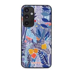 Mobiwear Prémiový lesklý kryt Glossy na mobil Samsung Galaxy A55 5G - G037G - Modrá květena