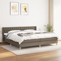 Vidaxl Box spring postel s matrací taupe 200x200 cm textil