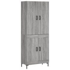 Vidaxl Skříň highboard šedá sonoma 69,5 x 34 x 180 cm kompozitní dřevo