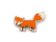 Kraftika 1ks oranžová liška brož pes, slon, liška