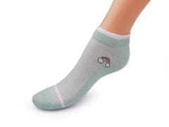 Kraftika 1pár 8 modrošedá sv. duha dámské / dívčí bavlněné ponožky