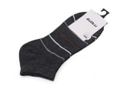 Kraftika 1pár šedá proužky pánské / chlapecké bavlněné ponožky