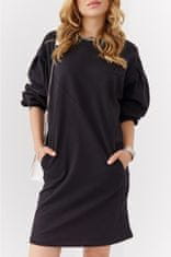 Fasardi Jednoduché šaty s černým prošíváním UNIW