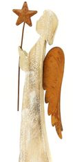 Autronic Anděl - dřevěná soška, vánoční dekorace. ZA8615, sada 3 ks