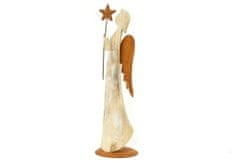 Autronic Anděl - dřevěná soška, vánoční dekorace. ZA8615, sada 3 ks