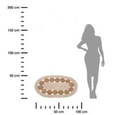 Dekorstyle Dekorativní oválný jutový koberec 80x50 cm