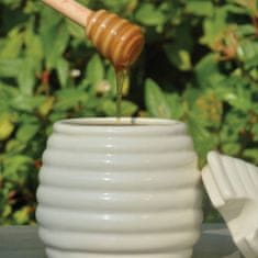 Dekorstyle Keramická nádoba na med s lžičkou HODA bílá