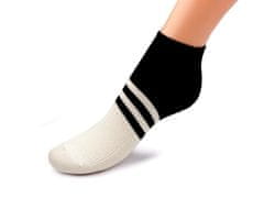 Kraftika 1pár krémová světlá černá dámské / dívčí bavlněné ponožky
