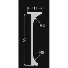 Veneti Spojovací lišta rohová UNIT 3 - 60 cm, stříbrná