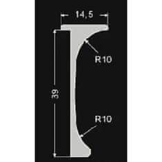 Veneti Spojovací lišta rohová UNIT 2 - 60 cm, stříbrná