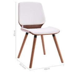 Vidaxl Jídelní židle 6 ks bílé umělá kůže