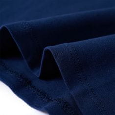 Vidaxl Dětské tričko s dlouhým rukávem třpytivý králík námořnicky modré 128