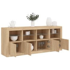 Greatstore Příborník s LED osvětlením dub sonoma 163 x 37 x 67 cm