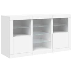 Greatstore Příborník s LED osvětlením bílý 123 x 37 x 67 cm