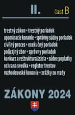 Zákony 2024 II B Trestné právo a súdne spory - Policajný zbor, Konkurz a reštrukturalizácia, Exekučný poriadok, Priestupky