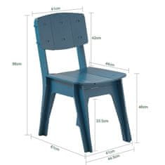SoBuy SoBuy HFST01-B Kuchyňská židle Kancelářská židle Dětská židle Modrá 44,5x86x61cm