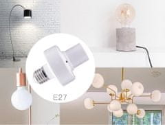 Moes MOES WiFi + RF433 Smart Bulb Adapter, objímka s paticí AC 85-250V, dálkově ovládaný časovač E27, WL-LC01