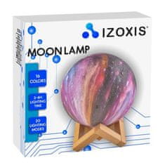 BEMI INVEST Noční měsíční lampa 15cm, 16 barev