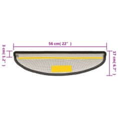 Vidaxl Nášlapy na schody 10 ks 56x17x3 cm tmavě šedé