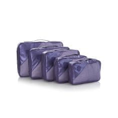 Heys Metallic Packing Cube 5pc Navy