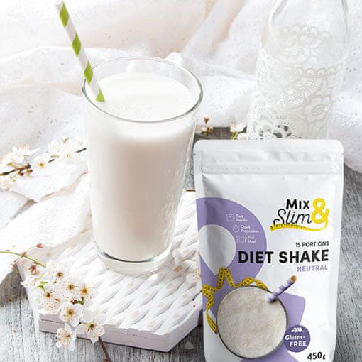 Mix & Slim Mix Slim Dietní koktejl neochucený s výběrem příchutí 450g (15 porcí)