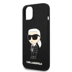 Karl Lagerfeld  Liquid Silicone Ikonik NFT Zadní Kryt pro iPhone 15 Black