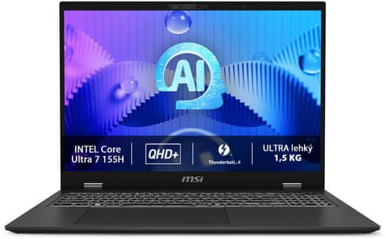 MSI Prestige 16 AI Studio B1VGG-055CZ, šedá (9S7-15A211-055)