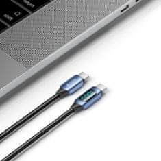 Tech-protect Ultraboost LED kabel USB-C / USB-C PD 100W 5A 1m, modrý