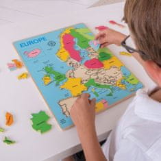 Bigjigs Toys Dřevěné puzzle EVROPA vícebarevné
