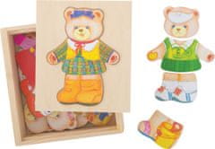 Bigjigs Toys Oblékací puzzle MRS BEAR vícebarevné