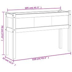 Petromila Zahradní truhlík s nohami voskově hnědý 110x31x70 cm borovice