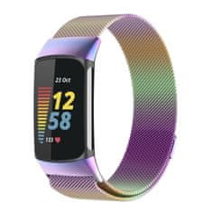 Drakero Milánský tah pro Fitbit Charge 5 duhový L