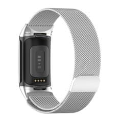 Drakero Milánský tah pro Fitbit Charge 5 stříbrný L