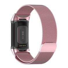 Drakero Milánský tah pro Fitbit Charge 5 růžový L