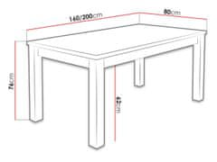 Veneti Jídelní set stůl a židle MOVILE 45 - bílý / šedý 1