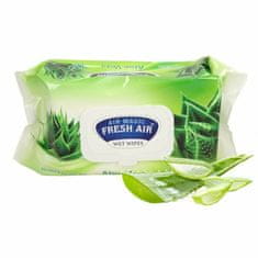 Fresh Air vlhčené ubrousky s klipem aloe vera 100 ks