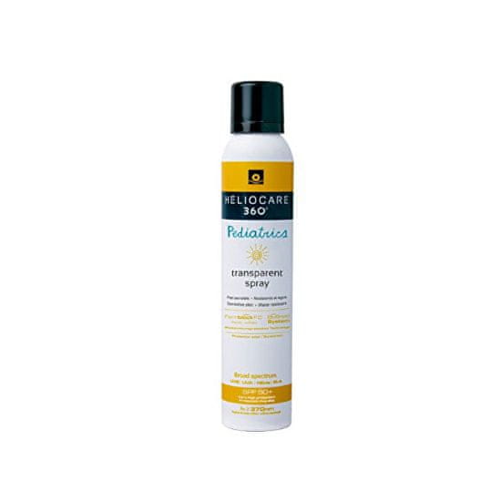 Heliocare® Transparentní sprej na opalování pro děti 360° SPF 50+ (Pediatrics Transparent Spray) 200 ml