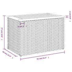 Vidaxl Zahradní odkládací stolky 2 ks šedé 55x34x37 cm polyratan masiv