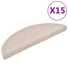 Vidaxl 15 ks Nášlapy na schody barva taupe 56 x 17 x 3 cm